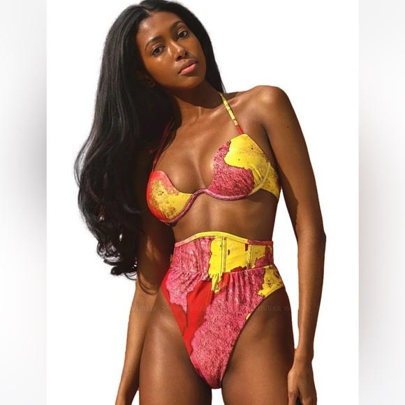 NWT Andrea Iyamah Gura Bikini Top with Corset Waist Bikini Bottom - EROs - SMALL - Picture 8 of 8